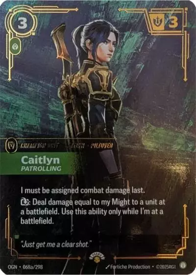 Caitlyn Patrolling - OGN-068a - Promotional Cards - Riftbound card